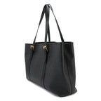Fendi Zucchino Tote Bag Leather Black Gold — view 4