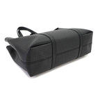 Fendi Zucchino Tote Bag Leather Black Gold — view 5