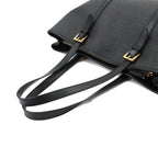 Fendi Zucchino Tote Bag Leather Black Gold — view 6