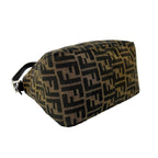 Fendi Zucca FF Pattern Canvas Leather Shoulder Bag Brown — view 7