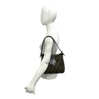Fendi Zucca FF Pattern Canvas Leather Shoulder Bag Brown — view 2