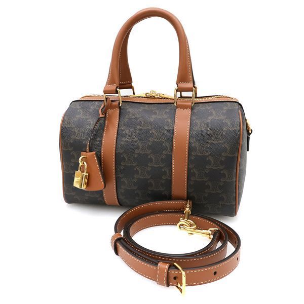 Celine Medium Boston Triomphe Canvas &calfskin