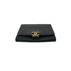 Chanel Vintage CC Logo Leather Coin Purse Mini Wallet Black — view 6
