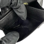 Chanel Vintage CC Logo Leather Coin Purse Mini Wallet Black — view 8