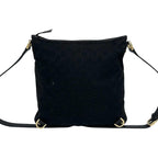 Gucci Abbey GG Canvas Leather Shoulder Bag Pochette Crossbody Cross Black — view 3