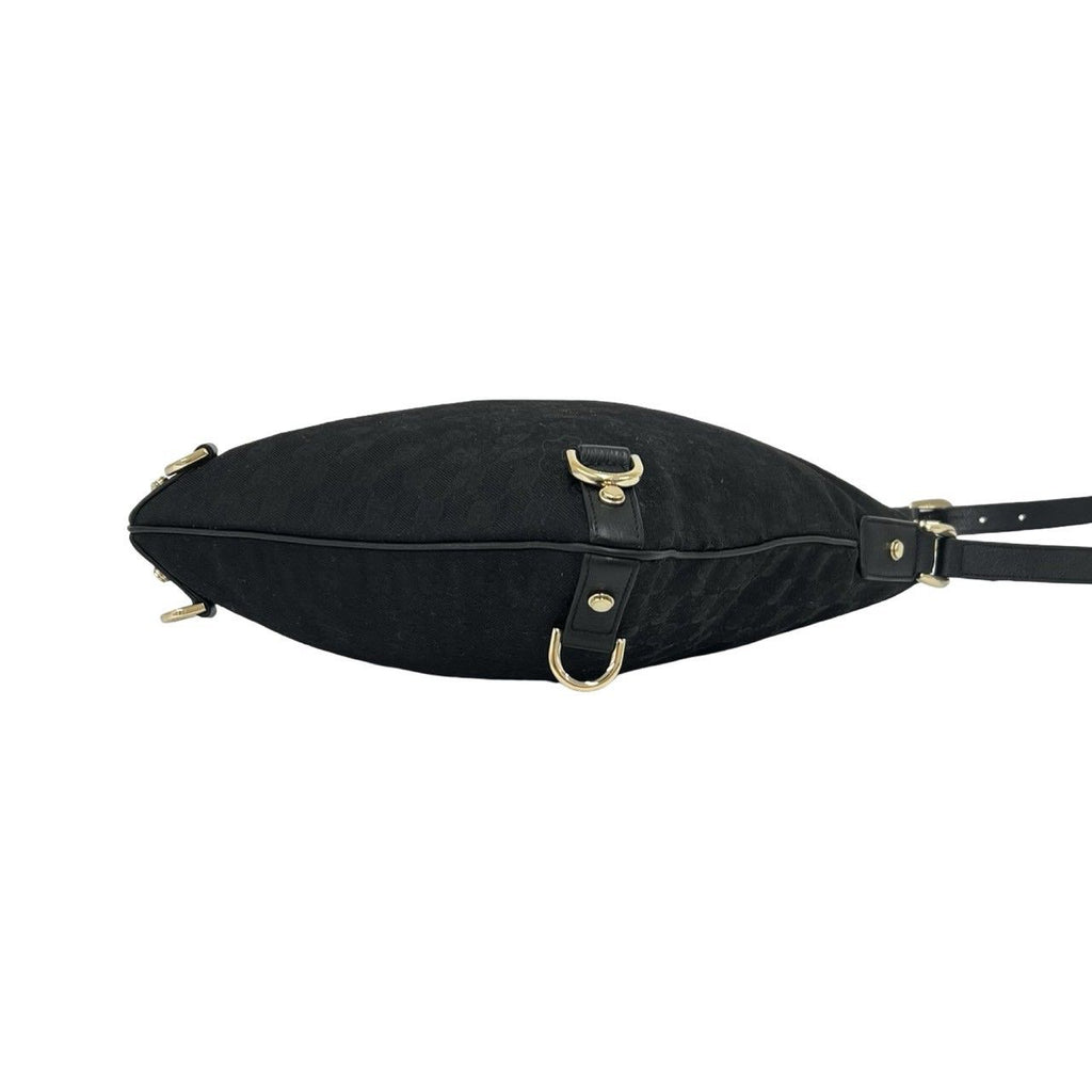 Gucci Abbey GG Canvas Leather Shoulder Bag Pochette Crossbody Cross Black — view 8