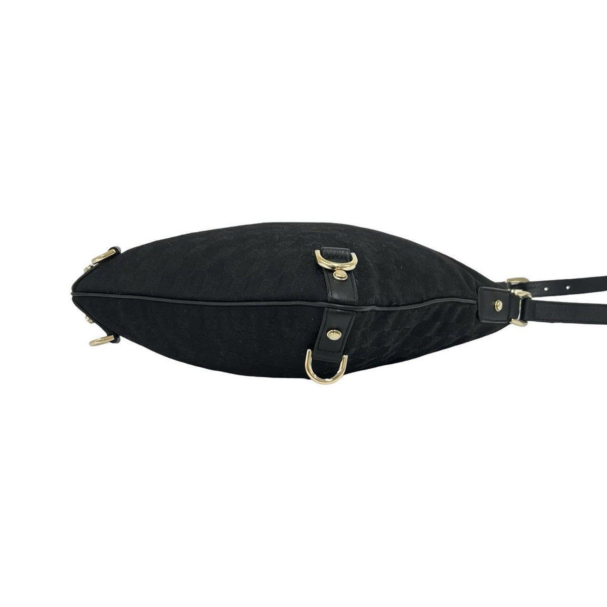 Gucci Abbey GG Canvas Leather Shoulder Bag Pochette Crossbody Cross Black — view 8