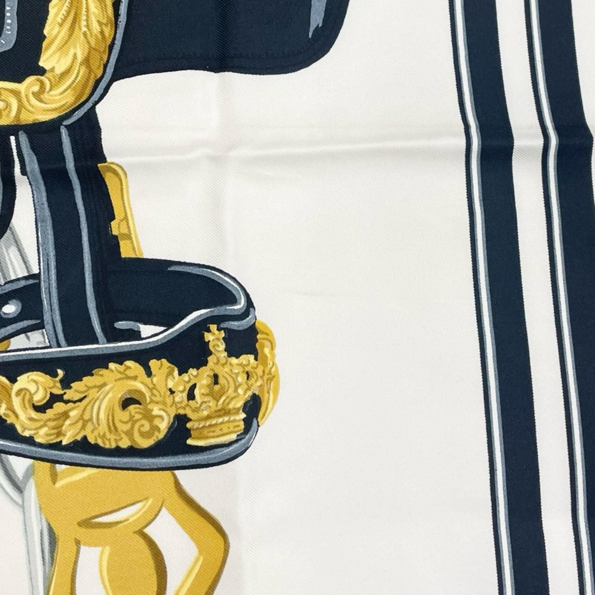 Hermes Carre 90 Brides de Gala Scarf Silk Black — view 8