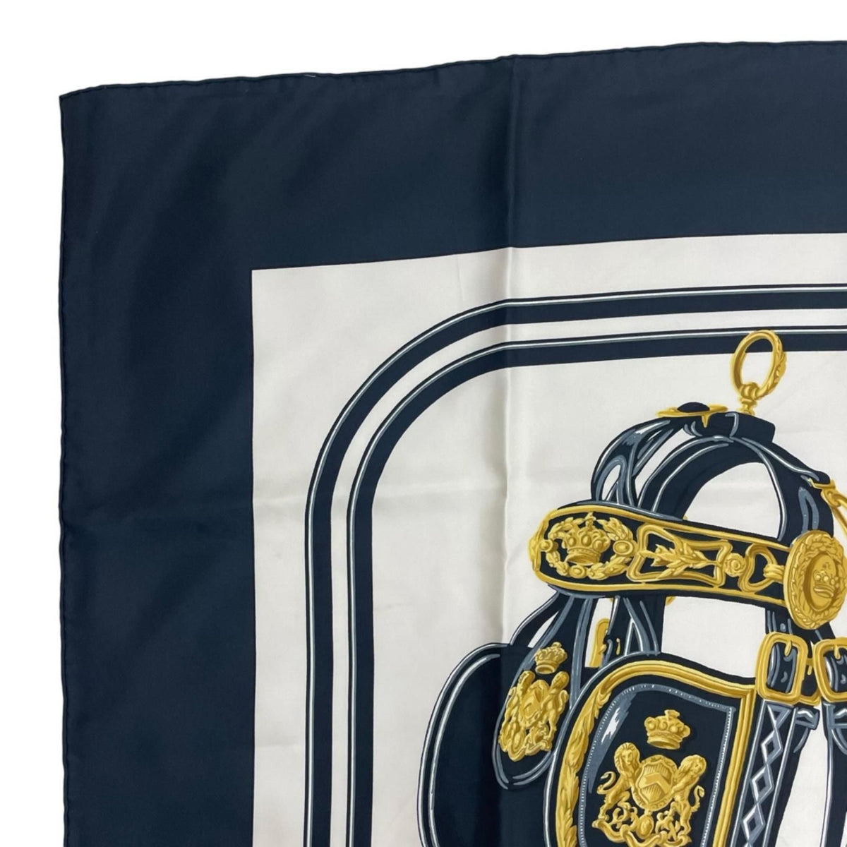 Hermes Carre 90 Brides de Gala Scarf Silk Black — view 3