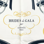 Hermes Carre 90 Brides de Gala Scarf Silk Black — view 7