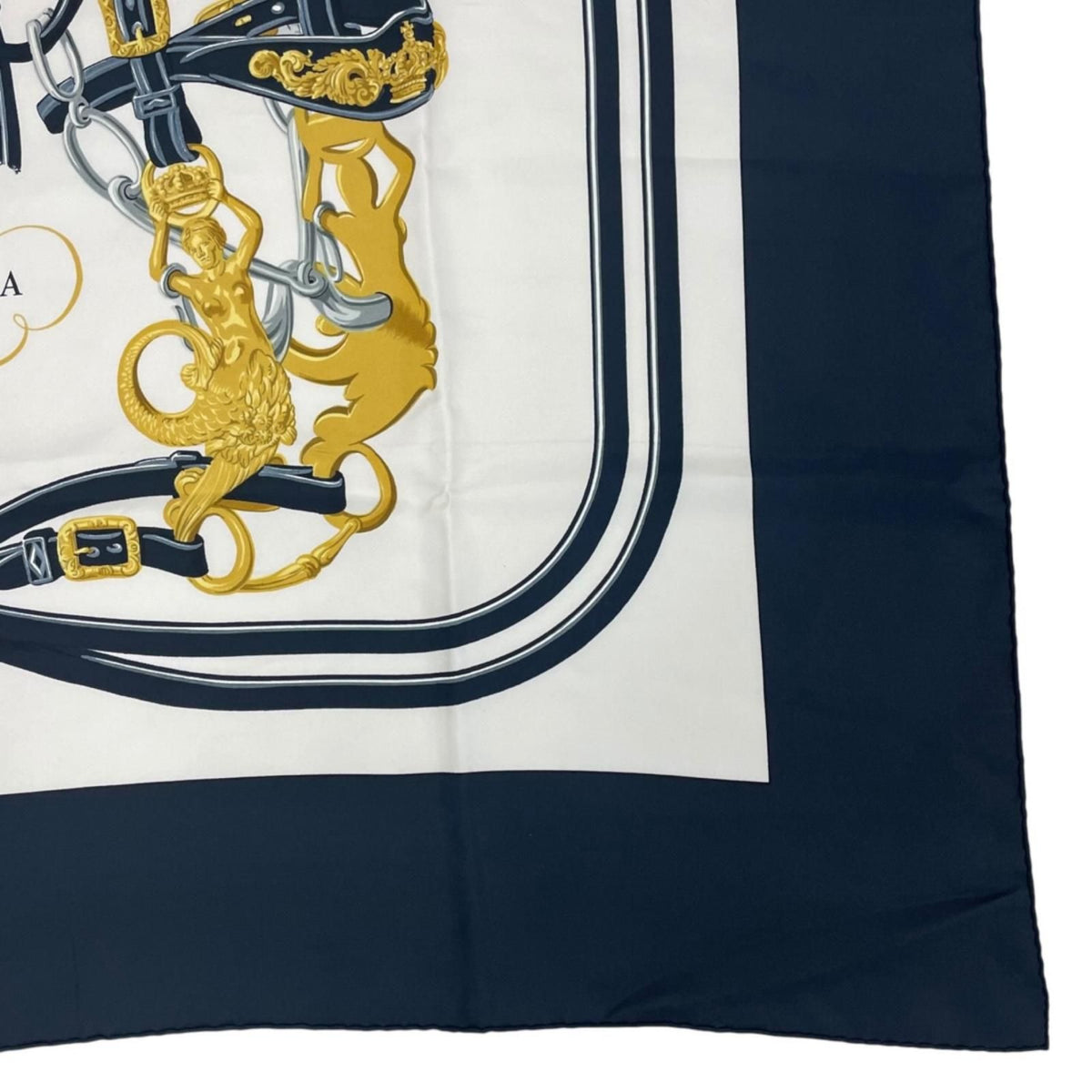 Hermes Carre 90 Brides de Gala Scarf Silk Black — view 5