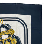 Hermes Carre 90 Brides de Gala Scarf Silk Black — view 4