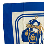 Hermes Carre 90 Bridesde Gala Scarf Silk Blue — view 3