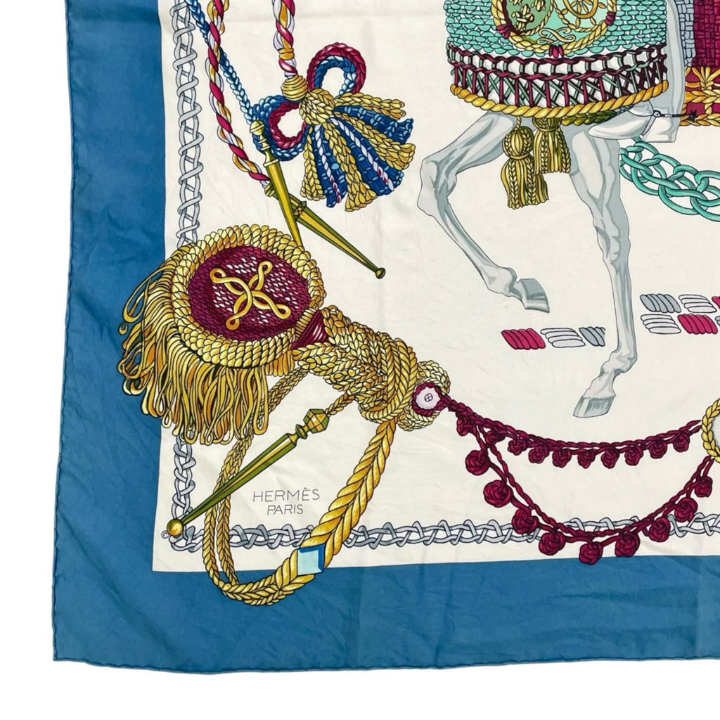 Hermes Carre 90 le Timbalier Timpani Player Scarf Silk Multicolor — view 6