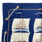 Hermes Carre 90 Grand Large Scarf Silk Blue — view 3