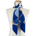 Hermes Carre 90 Grand Large Scarf Silk Blue — view 2