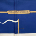 Hermes Carre 90 Grand Large Scarf Silk Blue — view 8