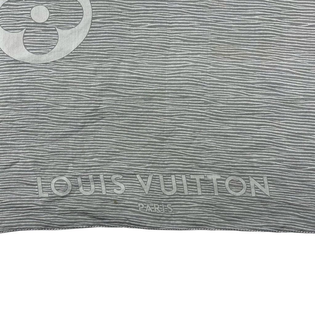 Louis Vuitton Shawl Gray Scarf — view 8