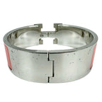 Hermes Clic Clac H Bangle Enamel Metal Orange Bracelet — view 3