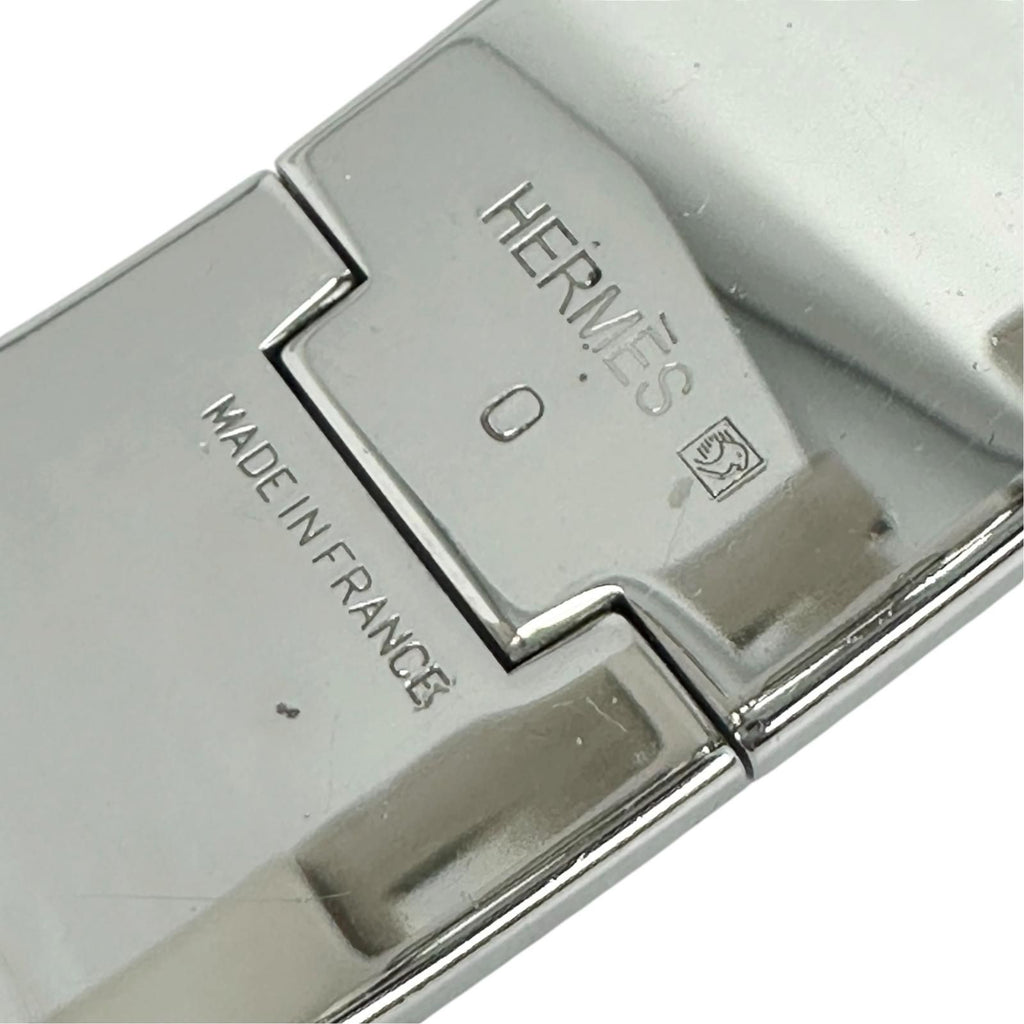 Hermes Clic Clac H Bangle Enamel Metal Orange Bracelet — view 6