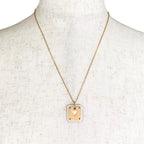 Hermes As de Coeur Ace of Heart Necklace Calf Gold — view 3