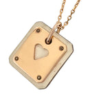 Hermes As de Coeur Ace of Heart Necklace Calf Gold — view 2