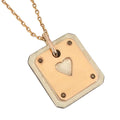 Hermes As de Coeur Ace of Heart Necklace Calf Gold