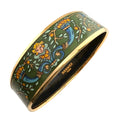 Hermes Enamel GM Bangle Green Bracelet