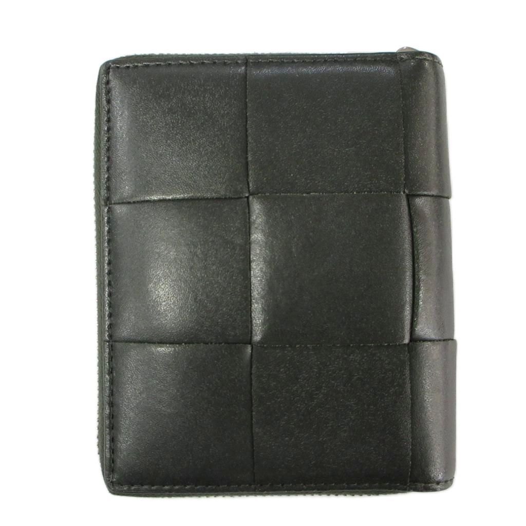 Bottega Veneta Cassette Zip Around Wallet Dark Green