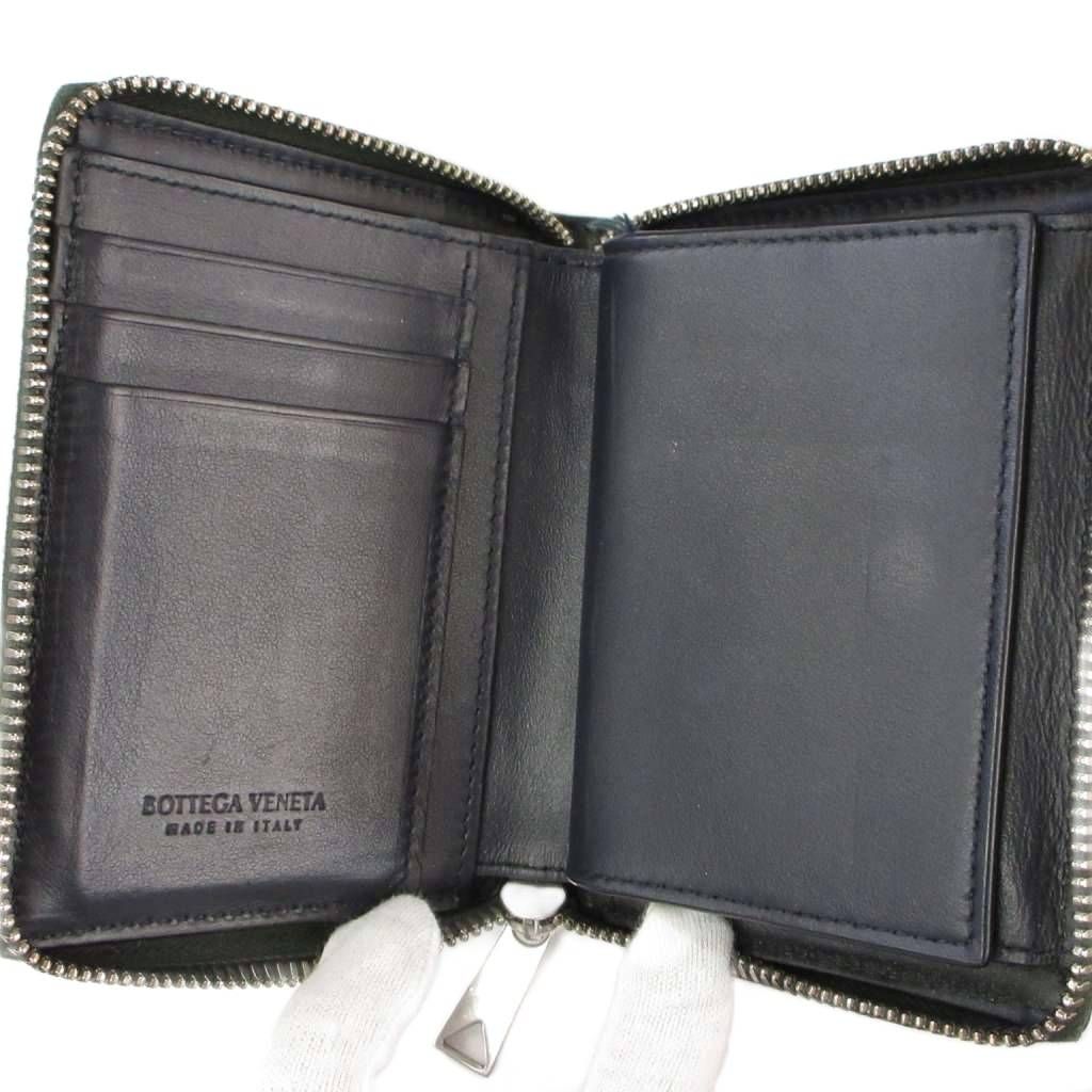 Bottega Veneta Cassette Zip Around Wallet Dark Green — view 3