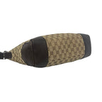 Gucci GG Pattern Logo Canvas Leather Shoulder Bag Cross Brown — view 7