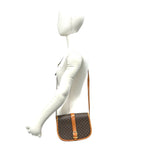 Celine Vintage Macadam Blason Pattern Leather Shoulder Bag Pochette Crossbody — view 2