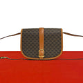 Celine Vintage Macadam Blason Pattern Leather Shoulder Bag Pochette Crossbody