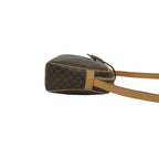 Celine Vintage Macadam Blason Pattern Triomphe Leather Shoulder Bag Pochette — view 6
