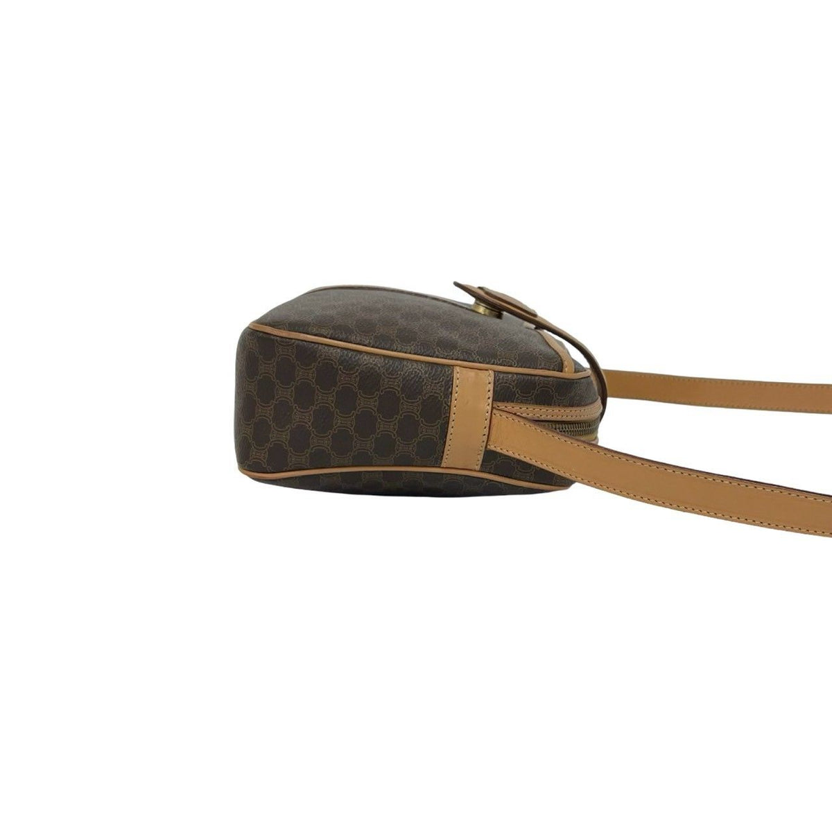 Celine Vintage Macadam Blason Pattern Triomphe Leather Shoulder Bag Pochette — view 6
