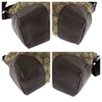 Gucci Brown Beige Silver GG Canvas Shoulder Bag — view 4