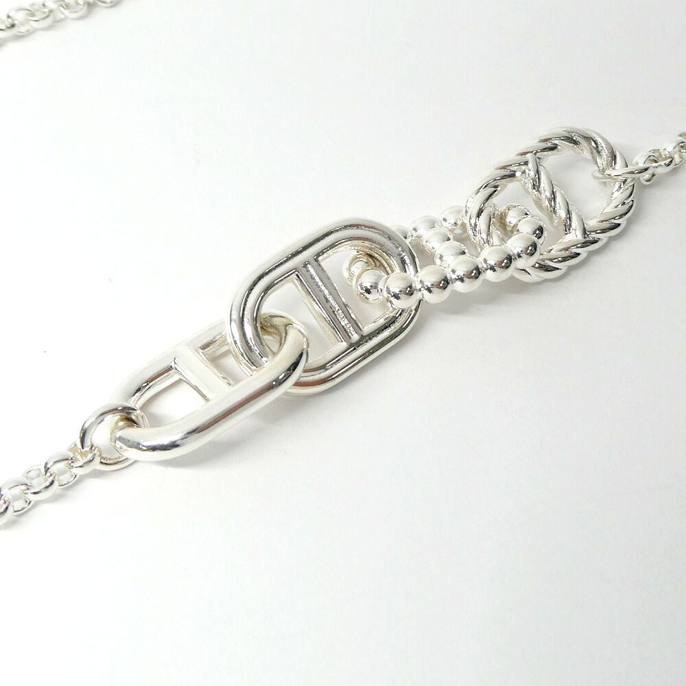 Hermes Chaine D'ancre Alea Long Necklace Silver — view 5