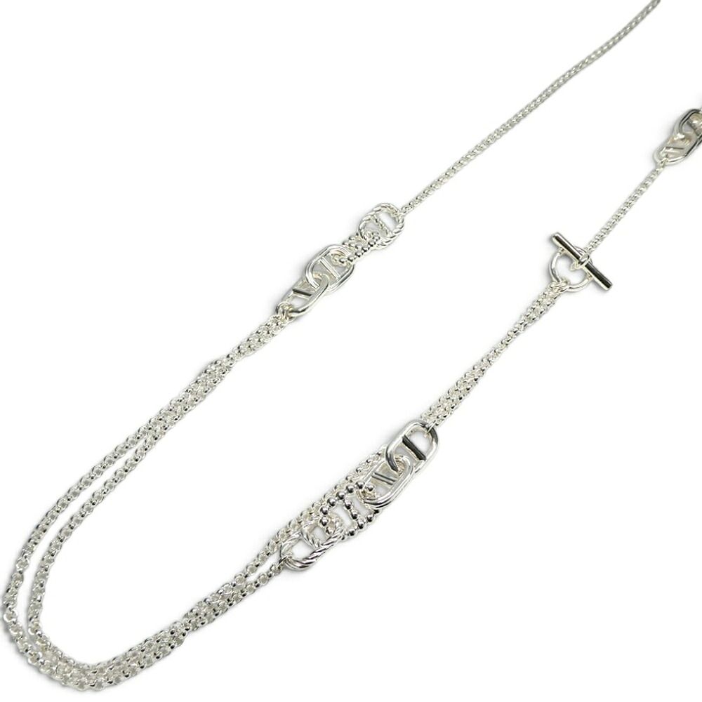 Hermes Chaine D'ancre Alea Long Necklace Silver — view 2