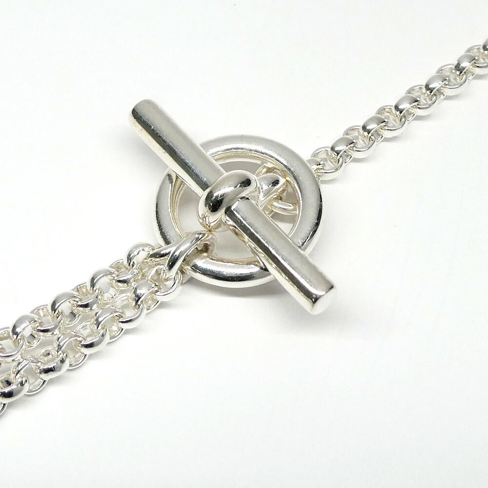 Hermes Chaine D'ancre Alea Long Necklace Silver — view 4