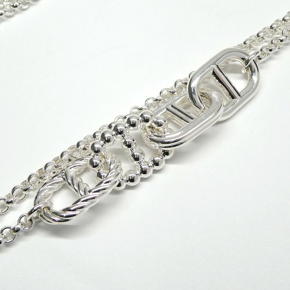 Hermes Chaine D'ancre Alea Long Necklace Silver — view 3