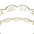 Hermes Bracelet Chaine D'ancre Enchainee Double Bangle S Silver — view 6