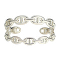 Hermes Bracelet Chaine D'ancre Enchainee Double Bangle S Silver