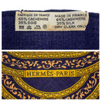 Hermes Qalamdan Carre 90 Navy Multicolor Silk Scarf — view 3