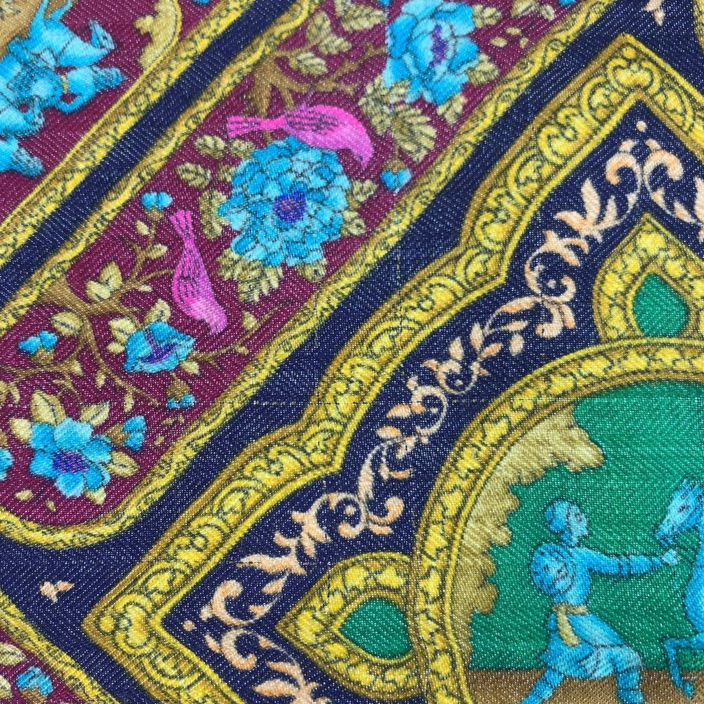 Hermes Qalamdan Carre 90 Navy Multicolor Silk Scarf — view 8