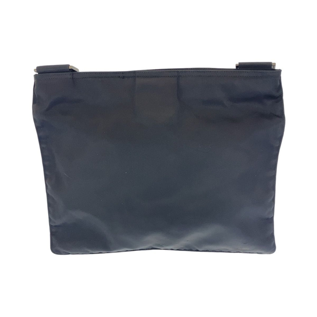 Prada Tessuto Black Silver Nylon Shoulder Bag — view 2