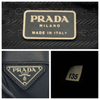 Prada Tessuto Black Silver Nylon Shoulder Bag — view 3