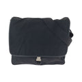 Prada Tessuto Black Silver Nylon Shoulder Bag