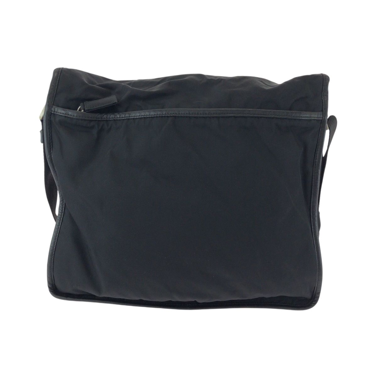 Prada Tessuto Black Silver Nylon Shoulder Bag — view 2