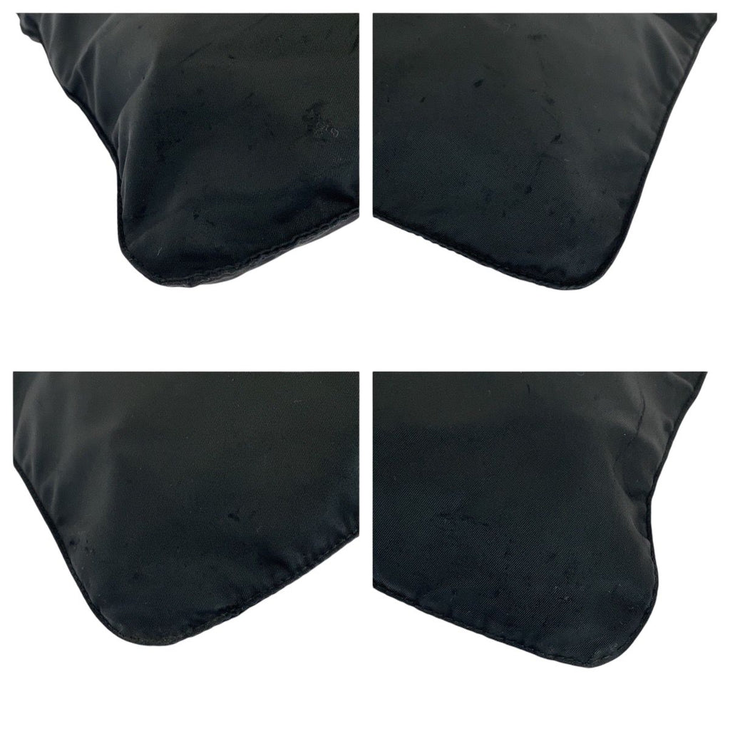 Prada Tessuto Black Silver Nylon Shoulder Bag Pochette — view 4