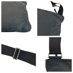 Prada Tessuto Black Silver Nylon Shoulder Bag Pochette — view 6